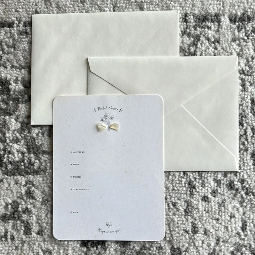 Beautiful hand made bridal shower invitations! 3 boxes with 8 invitations each